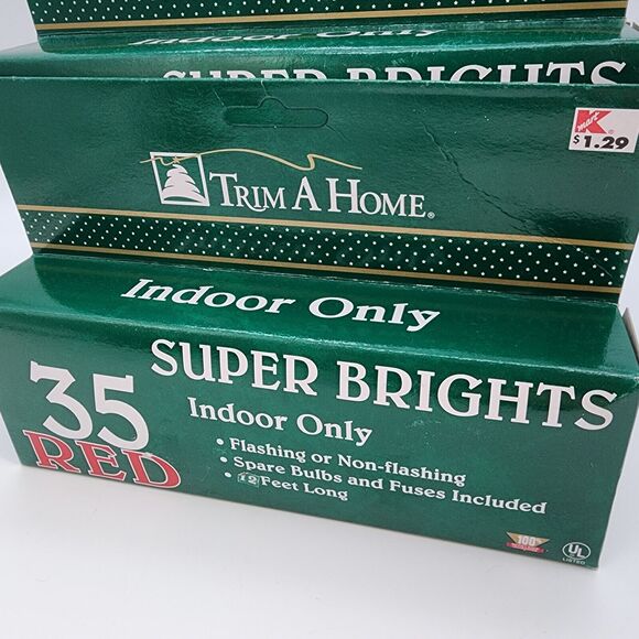 Vintage Kmart Red Super Brights String Lights 455 Count Indoor Trim A Home 156ft - Picture 4 of 13